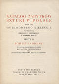 Katalog Zabytków Sztuki w Polsce : Powiat radomski.