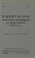 Kwartalnik Instytutu Naukowego do Badań Emigracji i Kolonizacji. R. 2 (1927), t. 2.
