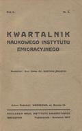 Kwartalnik Naukowego Instytutu Emigracyjnego. R. 2 (1927), t. 4.