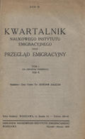 Kwartalnik Naukowego Instytutu Emigracyjnego oraz Przegląd Emigracyjny. R. 3 (1928), t. 1.
