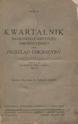 Kwartalnik Naukowego Instytutu Emigracyjnego oraz Przegląd Emigracyjny. R. 3 (1928), t. 2 i 3.
