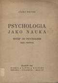 Pieter Józef – Psychologia jako nauka.