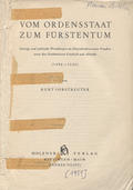 Forstreuter Kurt – Vom Ordensstaat zum Fürstentum.