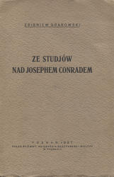 Ze studjów nad Josephem Conradem.