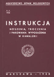 Instrukcja noszenia, troczenia i pakowania wyposażenia w kawalerii.