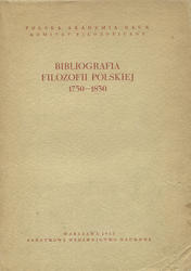 Bibliografia filozofii polskiej. [Vol. 1-3].