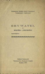 Obywatel do współ-ziomków woiewoiewodztw [!] Krakowskiego y Sędomirskiego.