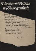 Literatura polska w autografach…