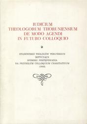 Iudicium theologorum thoruniensium de modo agendi in futuro Colloquio.