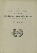 Stawiarski Ignacy Franciszek – Do mojego przyjaciela W J Pana Wilhelma Bogumiła Korna w Wrocławiu wiersz…