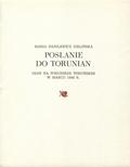 Danilewicz Zielińska Maria – Posłanie do torunian.