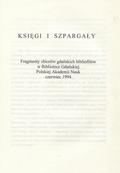 Reszka Leon – Księgi i szpargały.