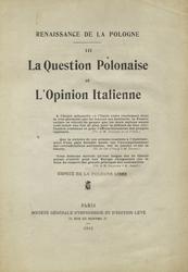 La question polonaise et l’opinion italienne.