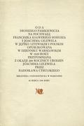Poška Dionizas – Oda Dionizego Paszkiewicza na pochwałę Franciszka Ksawerego Bohusza i Joachima Lelewela...