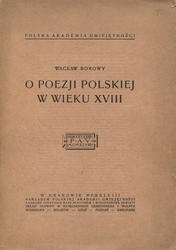 O poezji polskiej w wieku XVIII.