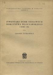 Inwentarz dóbr stołowych biskupstwa włocławskiego z roku 1582.
