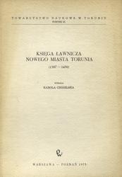 Księga ławnicza nowego miasta Torunia (1387-1450).
