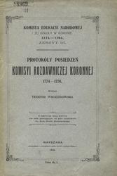 Protokóły posiedzeń Komisyi Rozdawniczej Koronnej 1774-1776.