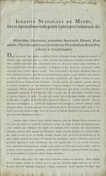 Ignatius Stanislaus de Mathy, Dei et Apostolicae sedis gratia Episcopus Culmensis etc.