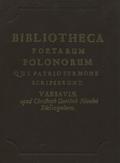 Załuski Józef Andrzej – Bibliotheca poetarum polonorum qui patrio sermone scripserunt.