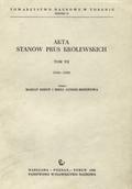 Akta stanów Prus Królewskich. T. 7.