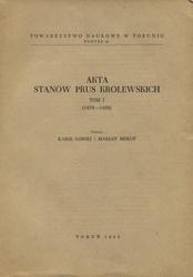 Akta stanów Prus Królewskich. T. 1-8 (1489-1526).