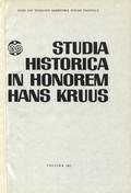 Studia historica in honorem Hans Kruus.