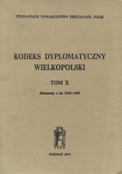 Kodeks dyplomatyczny Wielkopolski. T. 10.