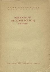 Bibliografia filozofii polskiej 1750-1830.