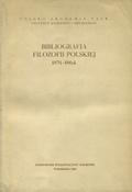 Bibliografia filozofii polskiej 1831-1864.