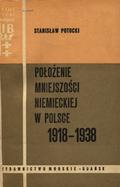 Potocki Stanisław – Położenie mniejszości niemieckiej w Polsce 1918-1938.