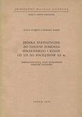 Guldon Zenon, Wajda Kazimierz – Źródła statystyczne do dziejów Pomorza Wschodniego i Kujaw od XVI do początków XX w.