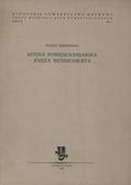 Obiezierska Helena – Sztuka powieściopisarska Józefa Weyssenhoffa.