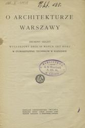 O architekturze Warszawy.