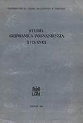 Studia Germanica Posnaniensia. 17-18.