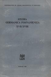 Studia Germanica Posnaniensia. 17-18.