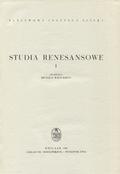 Studia renesansowe. T. 1-2.