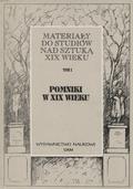 Materiały do studiów nad sztuką XIX wieku. T. 1.