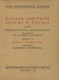 Katalog Zabytków Sztuki w Polsce : Powiat myślenicki.