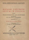 Katalog Zabytków Sztuki w Polsce : Powiat limanowski.