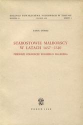 Starostowie malborscy w latach 1457-1510.