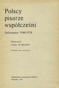 Bartelski Lesław Marian – Polscy pisarze współcześni : informator 1944-1974.