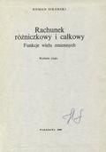 Sikorski Roman – Rachunek różniczkowy i całkowy.