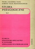 Funkcja pedagogiki specjalnej w systemie oświatowo-wychowawczym.