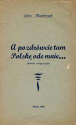A pozdrówcie tam Polskę ode mnie...