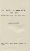Juliusz Słowacki 1809-1849.