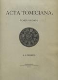 Acta Tomiciana. T. 10.