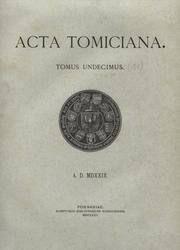 Acta Tomiciana. T. 11.