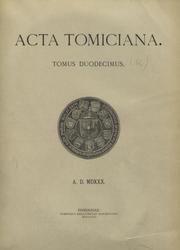 Acta Tomiciana. T. 12.