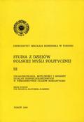 Studia z dziejów polskiej myśli politycznej. T. 3.